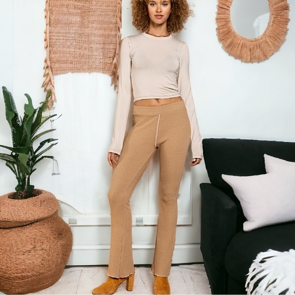 POL Lounge Brown Flare Pants